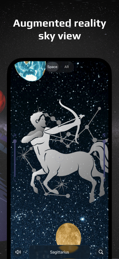 Augmented reality sky view
